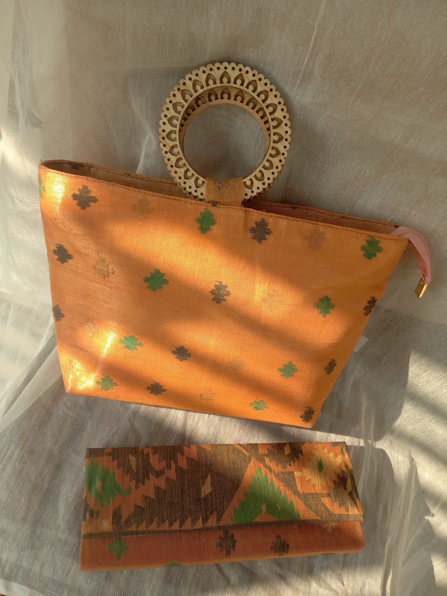 Jamdani Purse (Orange)